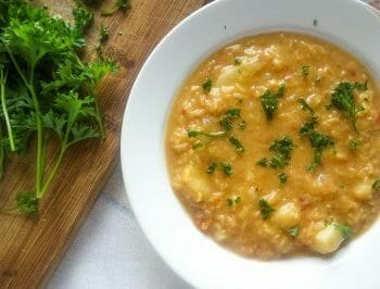 Golden lentil soup