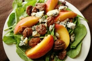 Peach and pecan salad