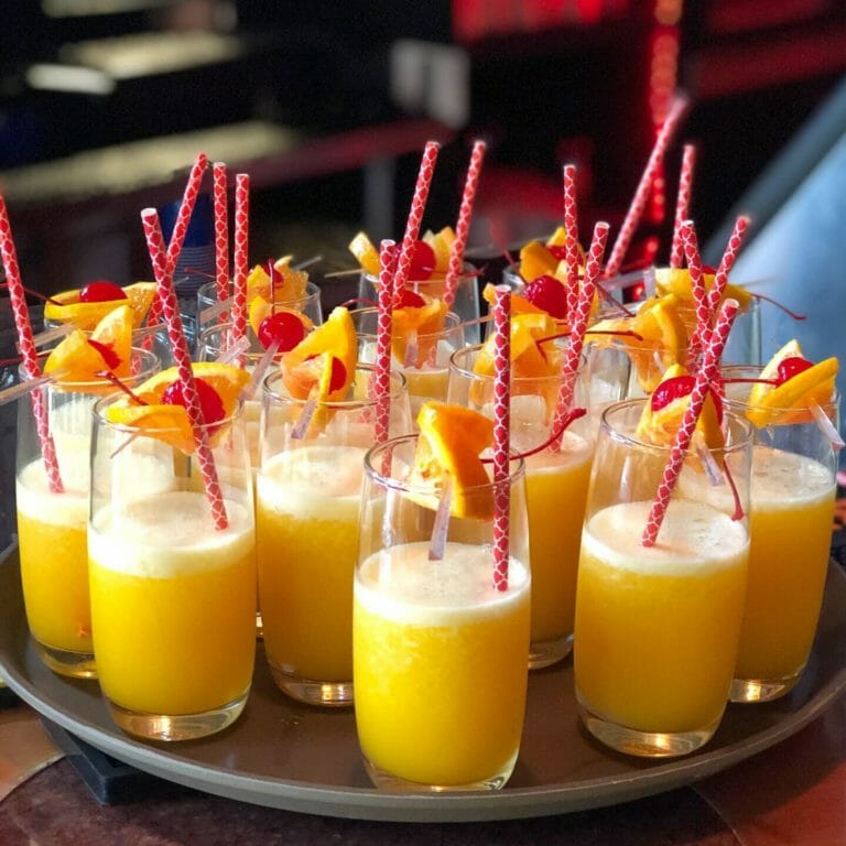 Mango and soju cocktails from Mr. Kimchi Modern Korean restaurant
