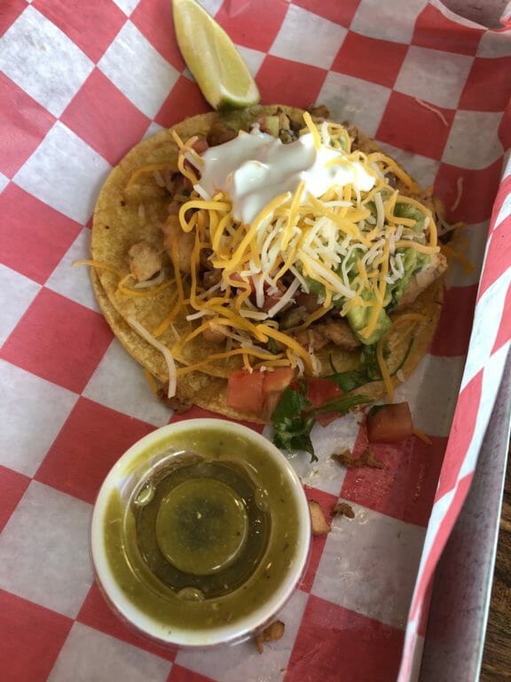 Chicken taco from Finca