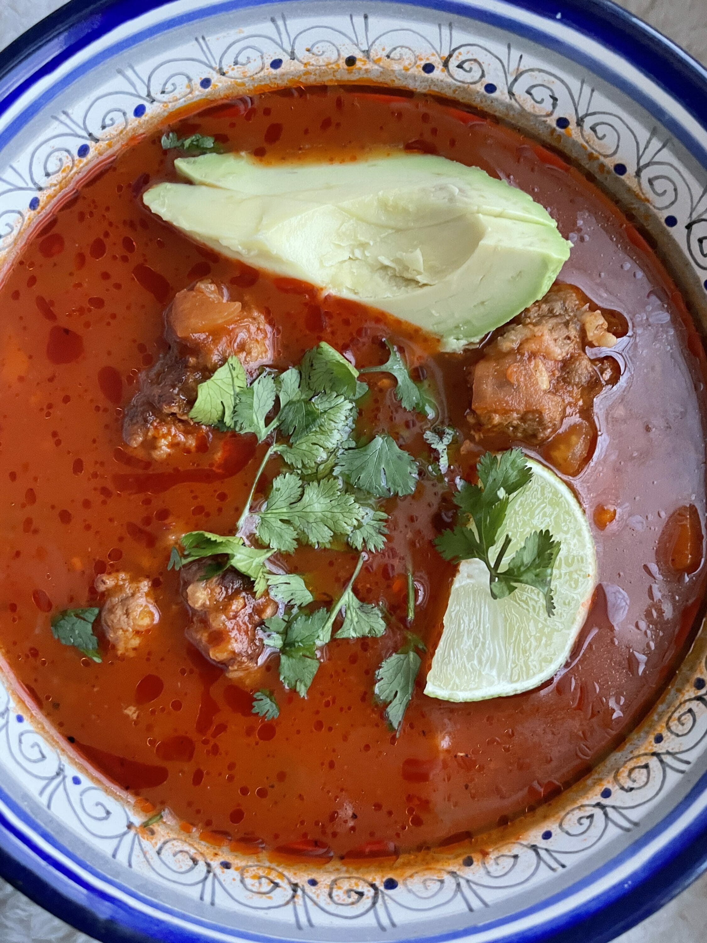 Albondigas (meatball) soup