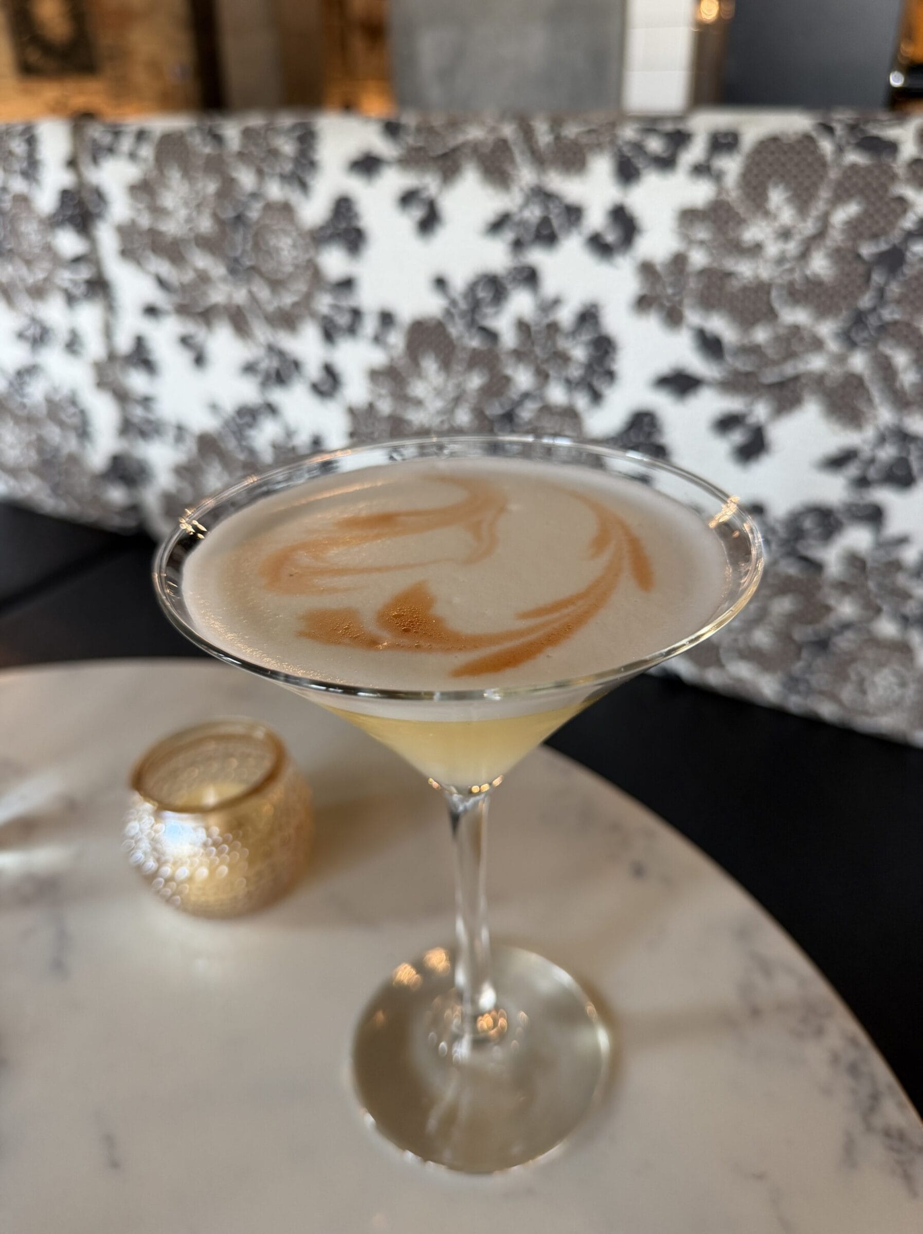 Olive oil sour cocktail at Eloisa