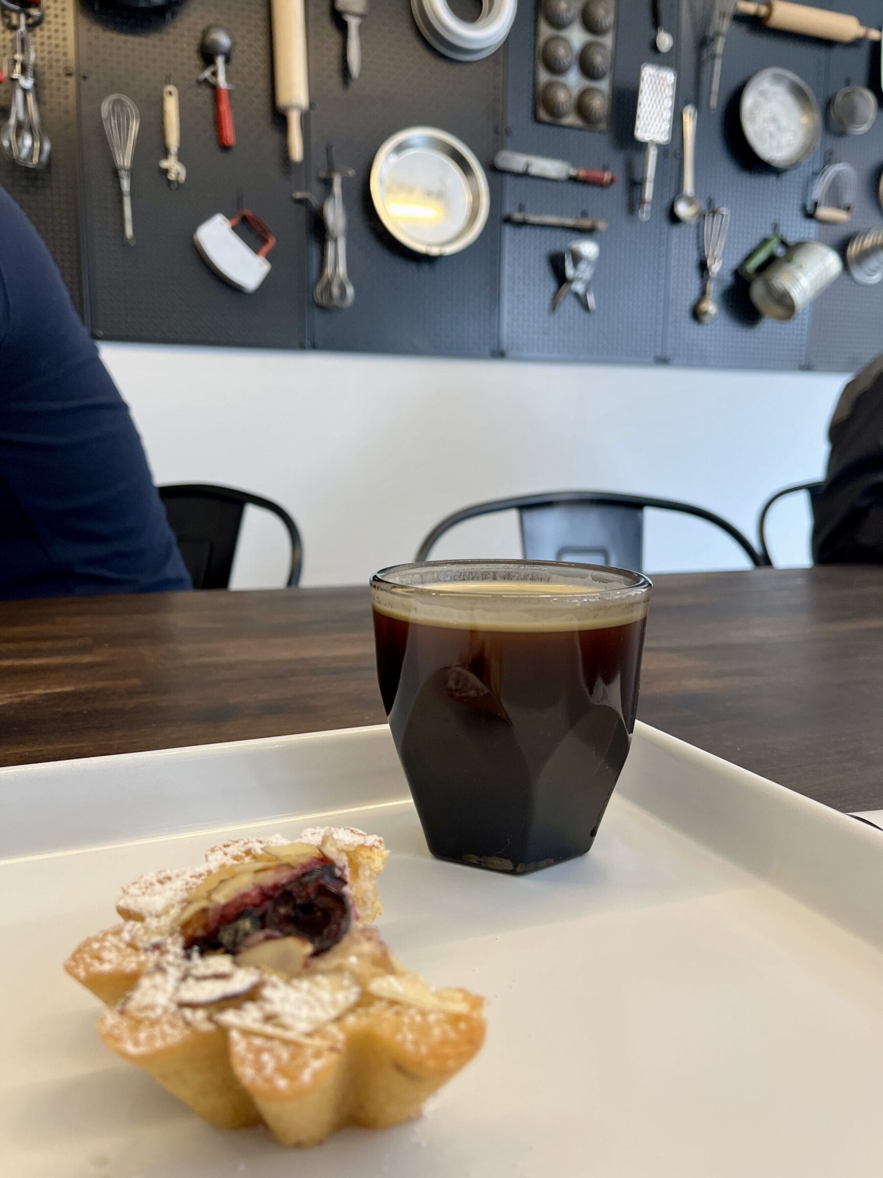 coffee and lemon tart at the baked lab