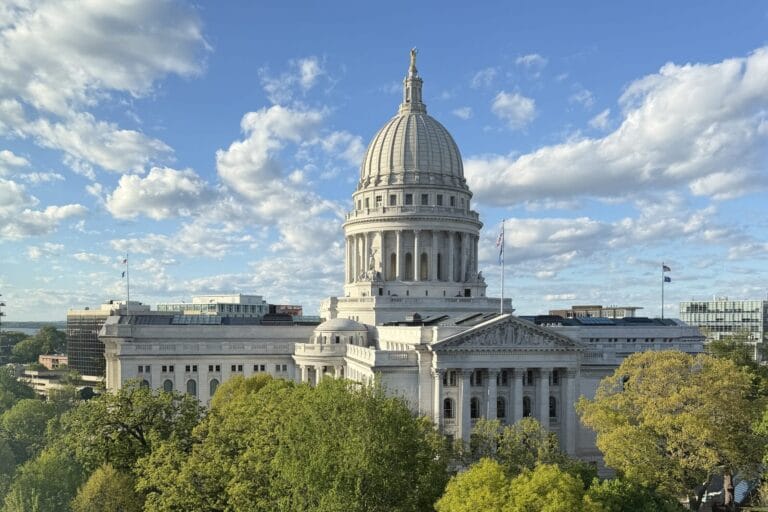 View of Madison WI Capitol dome