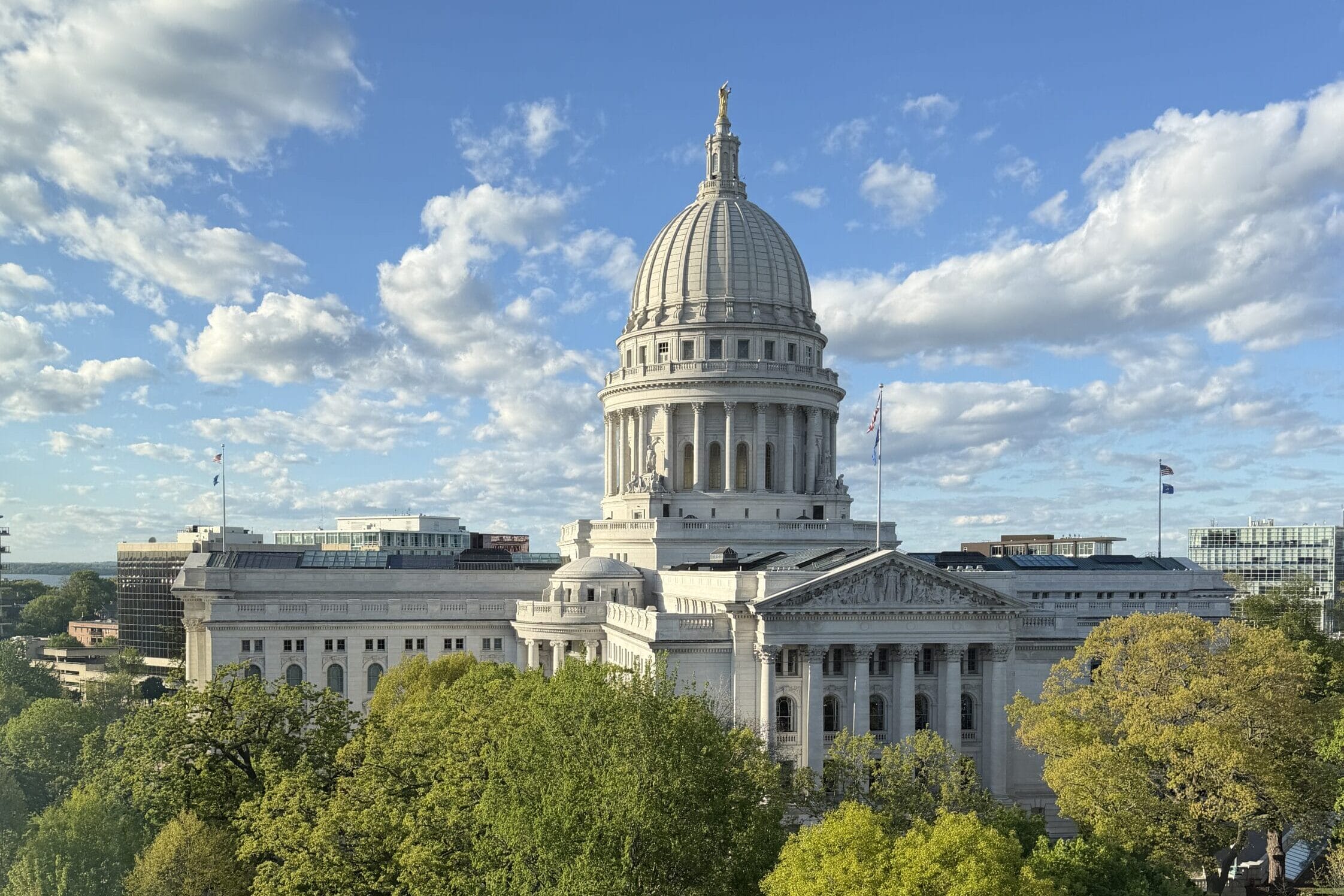 View of Madison WI Capitol dome